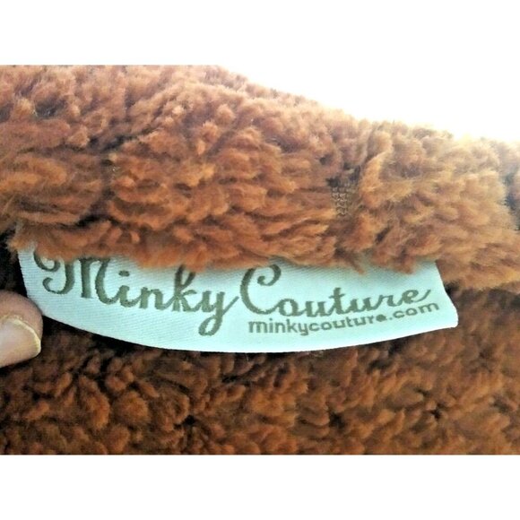 Minky Couture Blanket/travel blanket/foot blanket Waffle Honey/rust color baby - Picture 5 of 9